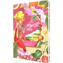 Collins Maximalism Financial Diary A5 Week To View Pink 2024/2025