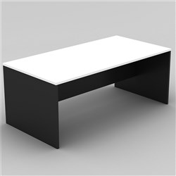OM Classic Straight Desk 1800W x 900mmD White and Charcoal