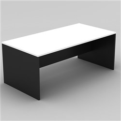 OM Classic Straight Desk 1350W x 750mmD White and Charcoal