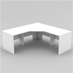 OM Classic 3 Piece Corner Desk 1500W x 1500W x 600mmD All White