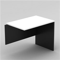 OM Classic Desk Return 900W x 450mmD White and Charcoal