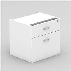 OM Classic Fixed Pedestal 464W x 400D x 450H 1 Drawer 1 File Drawer All White