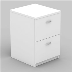 OM Classic Filing Cabinet 2 Drawer 720H x 468W x 510mmD All White