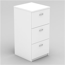 OM Classic Filing Cabinet 3 Drawer 990H x 468W x 510mmD All White