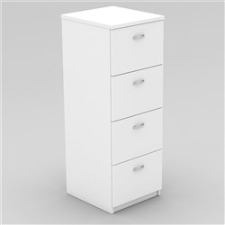 OM Classic Filing Cabinet 4 Drawer 1320H x 468W x 510mmD All White