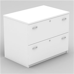 OM Classic Lateral Filing Cabinet 720H x 900W x 600mmD 2 Drawer All White