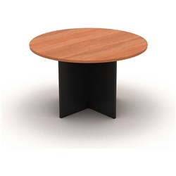OM Classic Round Meeting Table 1200mm Diameter Cherry and Charcoal
