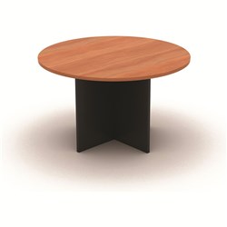 OM Classic Round Meeting Table 900mm Diameter Cherry and Charcoal