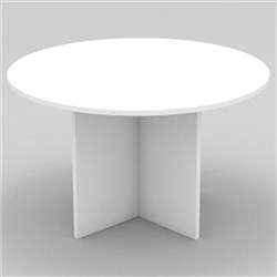 OM Classic Round Meeting Table 900mm Diameter All White