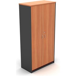 OM Classic Full Door Cupboard 1800H x 900W x 450mmD Cherry and Charcoal