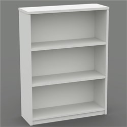 OM Classic Bookcase 1200H x 900W x 320mmD 2 Shelf All White
