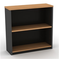 OM Classic Bookcase 900H x 900W x 320mmD 1 Shelf Beech and Charcoal