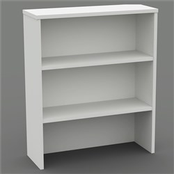 OM Classic Desk Hutch 900W x 325D x 1080mmH 2 Shelf All White