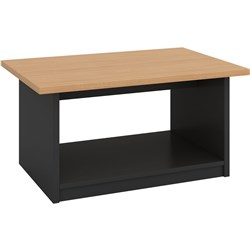 OM Classic Coffee Table 900W x 600D x 450mmH Beech and Charcoal
