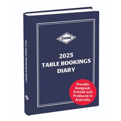 Zions Table Booking Diary 2 Pages To A Day A4 Blue 2025