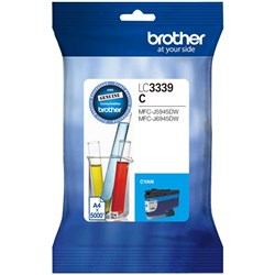 Brother LC 3339 XL Cyan Ink 5000 Page Yield LC-3339 LC3339