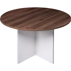 Om Premiere Meeting Table Round Top 1200mm Diameter Casnan and White