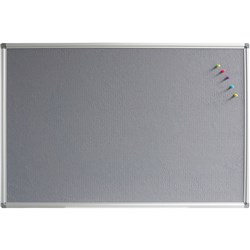 Rapidline Pinboard 1500 x 900mm Aluminium Frame Grey Fabric
