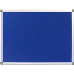 Rapidline Pinboard 1500 x 900mm Aluminium Frame Blue Fabric