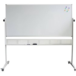 Rapidline Porcelain Mobile Whiteboard 1800 x 1200mm Magnetic