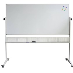 Rapidline Porcelain Mobile Whiteboard 1500 x 1200mm Magnetic