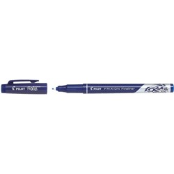 Pilot Frixion Fineliner Pen Erasable Fine Medium 0.45mm Blue