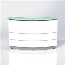 POLARIS RECEPTION COUNTER 1800W x 805D x 1120mmH Gloss White