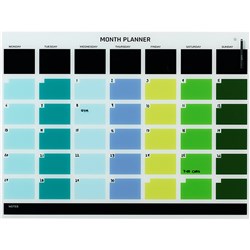 Visionchart Naga Glass Board 1200 x 900mm Month Planner Coloured