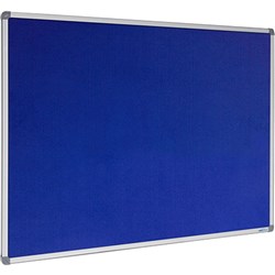 Visionchart Felt Pinboard 900 x 600mm Aluminium Frame Royal Blue