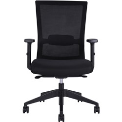 Portland Mesh Back Office or Meeting Chair With Arms and Synchron Mechanism Black