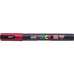 Uni-Ball POSCA Poster Marker Fine 1.3mm Bullet DARK RED