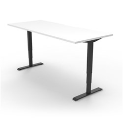 Boost Electric Height Adjustable Desk 1500W x 750D White Top Black Frame