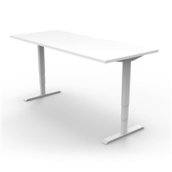 Boost Electric Height Adjustable Desk 1500W x 750D White Top White Frame