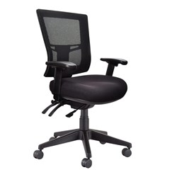 Buro Metro II Mesh Back Task Chair With Arms Seat Slide Black