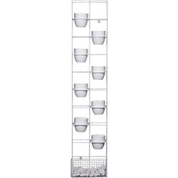 Rapid Bloom Vertical Garden 1935Hx390Wx210mmD includes 8 Pots and Polished Stones White
