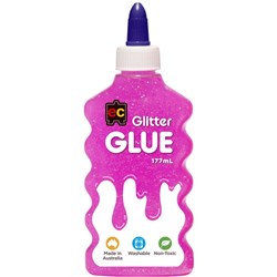 EC Glitter Glue 177ml Pink