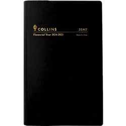 Collins Financial Year Diary B7R Week to View Black 2024/2025