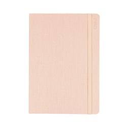 Debden Designer Diary Week To View A5 Textured Fabric Peach 2025