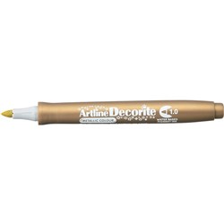 Artline Decorite Markers 1.0mm Bullet Metallic Gold Box Of 12