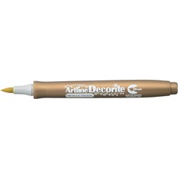 Artline Decorite Brush Markers Metallic Gold Box Of 12