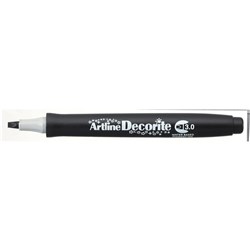 Artline Decorite Markers 3.0mm Chisel Standard Black Box of 12