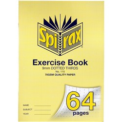 Spirax Exercise Book 115 A4 64 Page 9mm Dotted Thirds