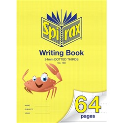 Spirax Writing Book 160 335x240mm 64 Page 24mm Dotted Thirds