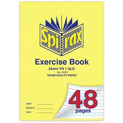 Spirax Exercise Book 203 A4 48 Page Queensland Rulings Year 1 24Mm