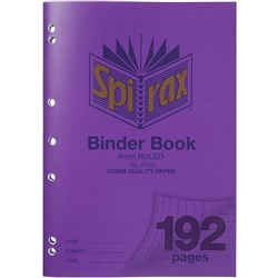 Spirax Binder Book P128 A4 192 Page 8mm Ruled