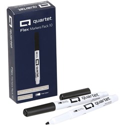 Quartet Flex Whiteboard Markers Black Box of 10