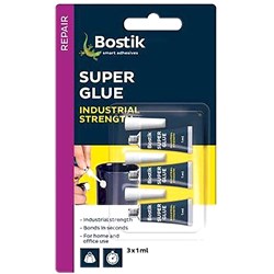 Bostik Super Glue 1ml Pack of 3 1ml Pack of 3