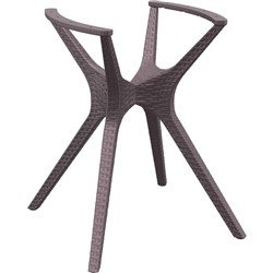 Ibiza Indoor Outdoor Small Table Base to Suit Tops from 700W to 900Wmm Chocolate