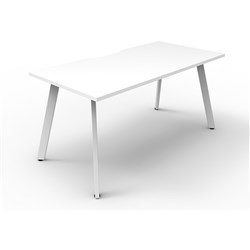 Rapid Eternity Straight Desk 1800W x 750D White Top White Frame