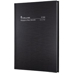 Collins Kingsgrove Financial Year Diary A5 Day to Page Black 2024/2025
